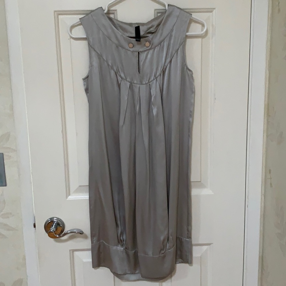 Sino London Silver Silk Shift Dress